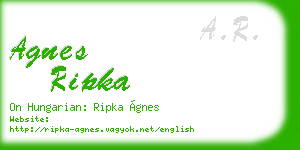 agnes ripka business card